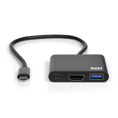 Image de Port Designs Mini station d’accueil USB C avec HDMI Noir