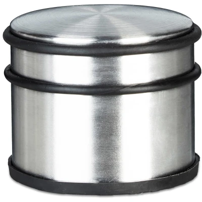 Afbeelding van Relaxdays 3x deurstopper 1 kg XL deurvastzetter deurbuffer deurstop verchroomd
