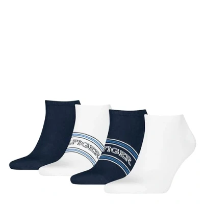 Image de Tommy Hilfiger TH Men SNEAKER 4P GIFTBOX, Blanc/Bleu marine, 39 42