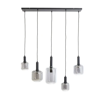 Afbeelding van Feelings Hanglamp Bodhi 5 Lichts Zwart 32,00cm x 22,00cm 110,00cm