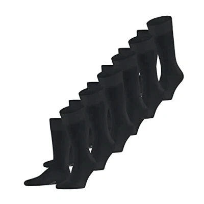 Image de FALKE Happy 6 Pack M SO coton unies lot de paires, Chaussettes Homme, Noir (Black 3000), 43 46