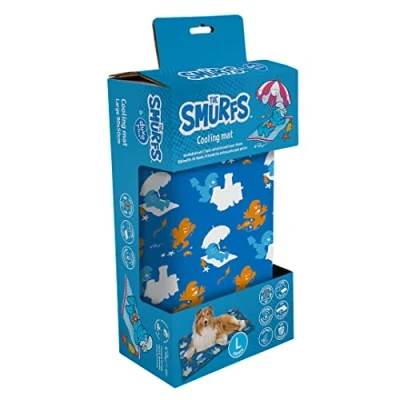 Afbeelding van Smurfs Duvoplus Dierenmat Hond De Smurfen Koelmat L 90x50cm Blauw 1st
