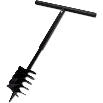 Afbeelding van Grondboor met handvat en schroefkop 180 mm (zwart)