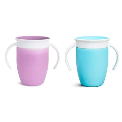 Afbeelding van Munchkin Miracle 360 educatieve beker, blauw / paars, 2 stuks