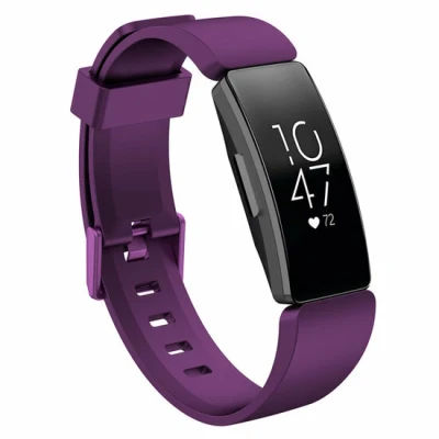 Afbeelding van Fitbit Inspire 1 / HR Ace 2 siliconen bandje met gesp Maat: Large paars