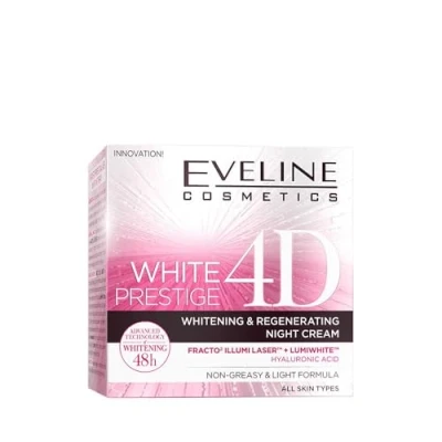 Afbeelding van Eveline Cosmetics White Prestige 4D Whitening Intensive Night Cream 50ml.