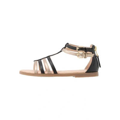 Afbeelding van Geox Karly GIRL Sandalen voor kinderen, Maat: 41, Black/platinum Hoogwaardig imitatieleer