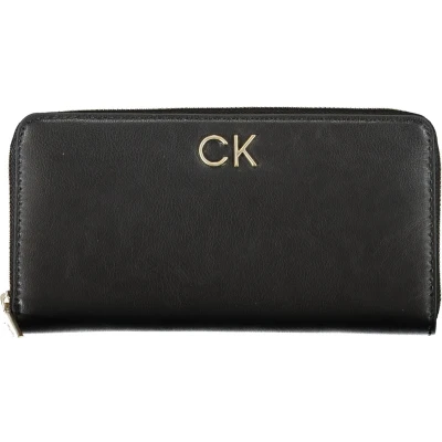 Afbeelding van Calvin Klein Jeans Meisjesportemonnee Minimal Monogram MED ZA zwart één maat, Ck Black, Black