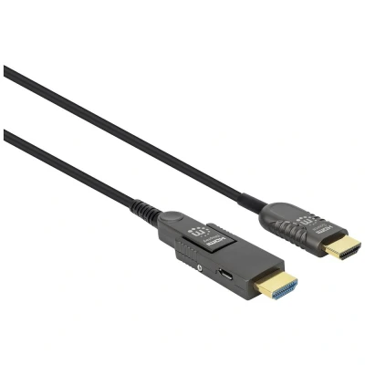 Afbeelding van Manhattan 355544 HDMI kabel Aansluitkabel A stekker, micro D stekker 70 m Zwart 4K UHD