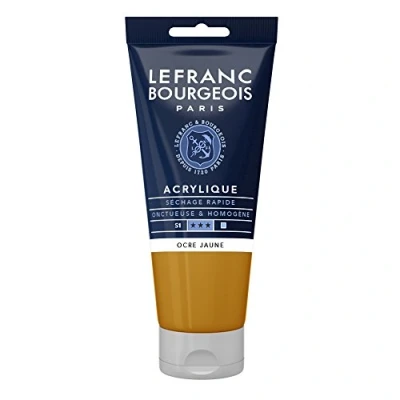 Afbeelding van Lefranc Bourgeois fijne acrylverf, Tube 80 ml, okergeel