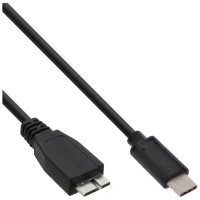 Image de InLine Câble USB C (M) pour Micro Type B 3.1 3 A 1 m noir
