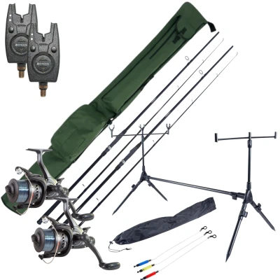 Afbeelding van NGT Session Carp set met hengels, molens, beetmelders, rod pod én foedraal! Karper