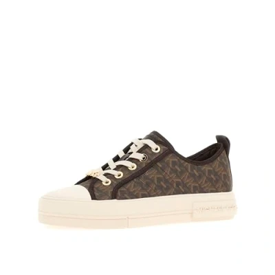 Afbeelding van Michael Kors EVY LACE UP Sneakers laag, Dames, Maat: 40, Brown Pu
