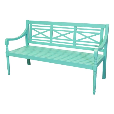 Afbeelding van Sens Line Louis 3 zits bank 150cm Hout Turquoise