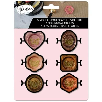 Afbeelding van Aladine Zegelwas Stempel Mallen 6 stuks