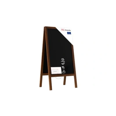 Afbeelding van ALLboards Krijtbord, waterbestendig, gelakt houten frame, 100 x 60 cm, reclamebord, voor op de stoep of straat, krijt