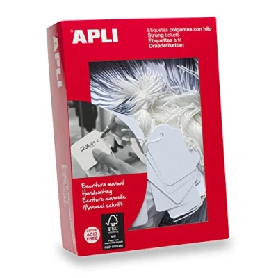 Afbeelding van Apli draadetiketten ft 45 x 65 mm (b h) (395), doos van 400 stuks etiket