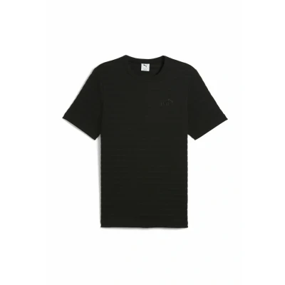 Afbeelding van Essentials Elevated gestructureerd T shirt voor Heren, Zwart, Maat M PUMA