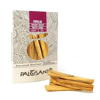 Afbeelding van Palo Santo Stokjes Populaire Ayabaca kwaliteit natuurlijke wierookstokjes voor angst, meditatie, ontspanning 100% houtstokjes Sjamanistische 8 Sticks