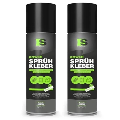 Afbeelding van Spraytive 2 x 500 ml Power spuitlijm: voor textiel, vlies, schuim, leer, dakhemel, tapijt, papier en meer sterke duurzame hechting met variabele sproeiinstelling
