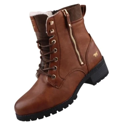 Afbeelding van Mustang Snowboots, Dames, Maat: 39, Cognac Hoogwaardig imitatieleer
