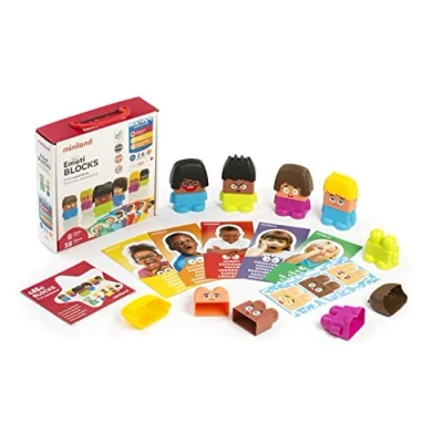 Afbeelding van Miniland 32350 Emotiblocks Basisemoties, meerkleurig