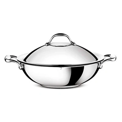 Image de Poêle wok inox 30cm avec couvercle Lagostina 11116042030