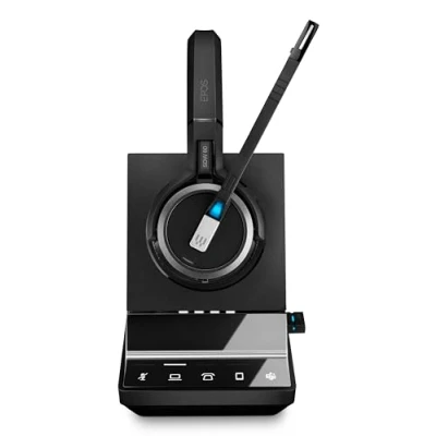 Afbeelding van EPOS IMPACT SDW 5066T EU/UK/AUS Draadloze DECT Headset UC ready met basisstation voor mobiele telefoon an (Draadloze, USB A), Kantoorheadset, Zwart