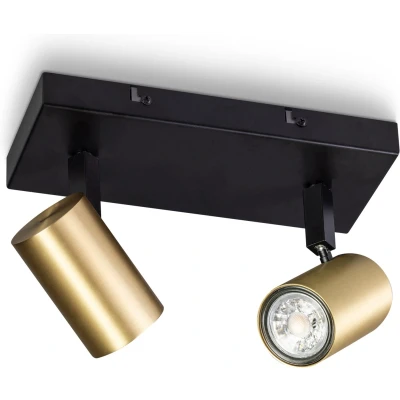 Afbeelding van ETH The Common Spot GU10 2 Lichtbronnen op balk Zwart/Messing