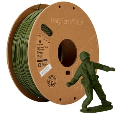 Image de Polymaker PolyTerra PLA Army Dark Green 1,75 mm 1 kg