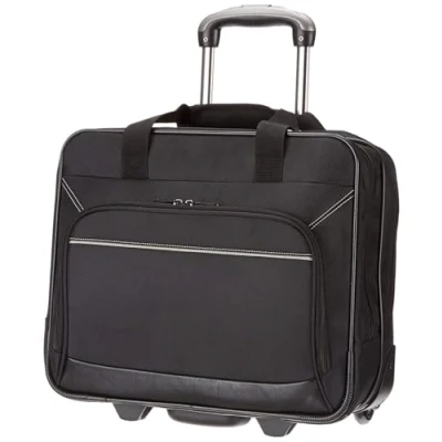 Afbeelding van Amazon Basics Rolling laptoptas met snel rollen en gemakkelijke toegang voorvak geschikt voor 16 inch (40 cm) laptops