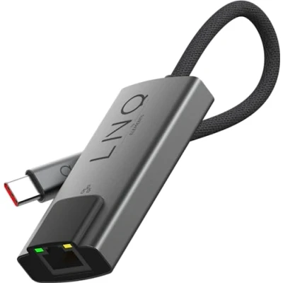 Afbeelding van Linq byELEMENTS USB C naar Ethernet Hub Grijs