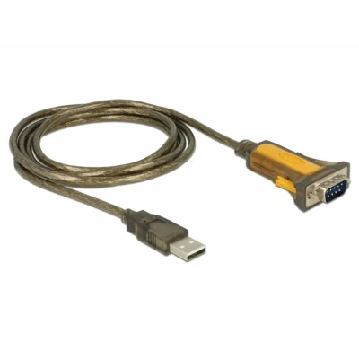 Afbeelding van Delock adapter USB 2.0 &gt; 1 x Serial RS 232 Uitgebreid temperatuurbereik seriële zwart, geel