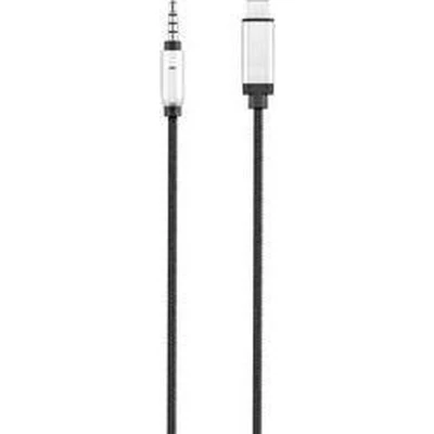Afbeelding van Renkforce RF 3432030 USB / Jackplug Audio Aansluitkabel [1x C stekker 1x male 3,5 mm] 1.20 m Zwart Aluminium