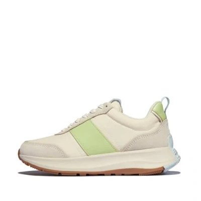 Afbeelding van FitFlop F Mode Flow Sneaker Nylon &amp; Suede Mix BEIGE Maat 39