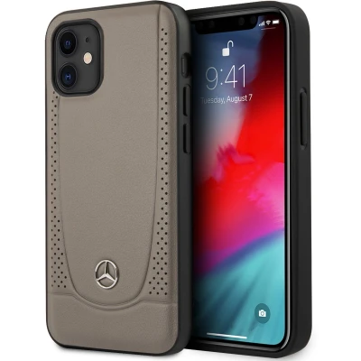 Afbeelding van Mercedes Benz New Urban Back Case Geschikt voor Apple iPhone 12 Mini (5.4&quot;) Beige