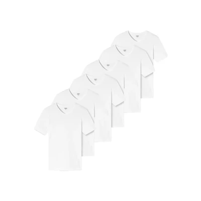 Afbeelding van uncover by Schiesser Kurzarm 6ER PACK Hemd, Heren, Maat: Medium, Weiß