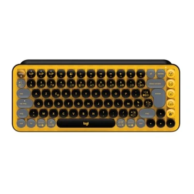 Afbeelding van Logitech Pop Keys Draadloos Mechanisch Emoji Toetsenbord AZERTY Blast Yellow