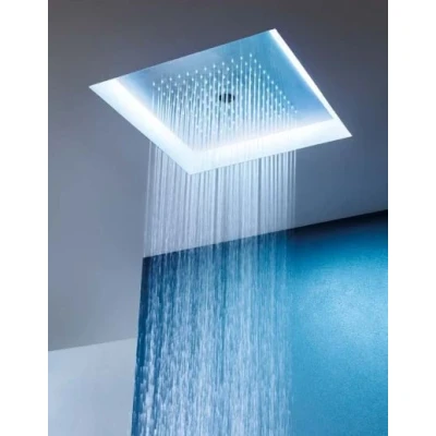Afbeelding van SB Rainbow Regendouche inbouw verdiept in plafond met chromotherapy verlichting volledig RVS 1208956230