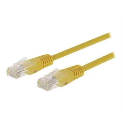 Image de Valueline Câble réseau RJ 45 (M) pour 3 m UTP CAT 5e moulé jaune