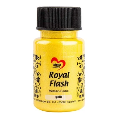 Afbeelding van Royal Flash Metallic acrylverf met de fijnste glitter, 50 ml, geel