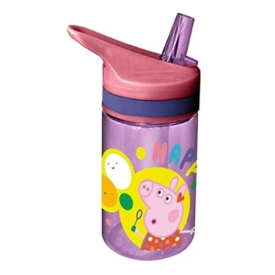 Afbeelding van Peppa Pig drinkfles/drinkbeker/bidon met drinktuitje roze kunststof 400 ml