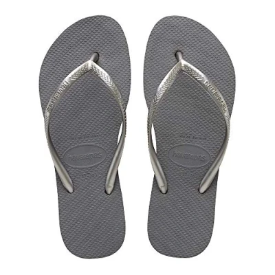 Afbeelding van Havaianas Slim Flatform dames Teenslippers , staalgrijs 33/34 EU