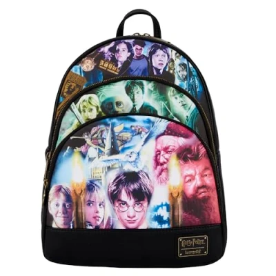 Afbeelding van Loungefly Harry Potter Trilogy Triple Pocket Rugtas Multicolours