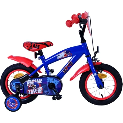 Afbeelding van Sonic Prime Kinderfiets Jongens 12 inch Blauw Rood