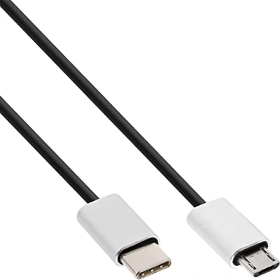Afbeelding van InLine USB Micro B naar C kabel USB2.0 tot 3A / zwart 0,50 meter