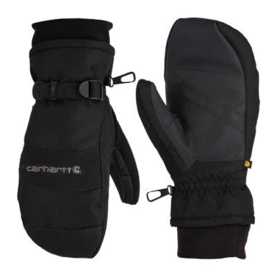 Afbeelding van Carhartt W.p. Waterdichte geïsoleerde Mittens handschoenen voor koud weer heren, zwart.