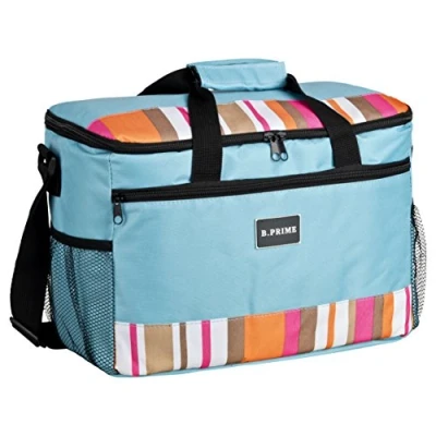 Afbeelding van Classic Koeltas/isoleertas, 20 l, groot blauw, 36 x 26 22 cm, voor picknick, camping, outdoor, plagen, incoping, auto, sport