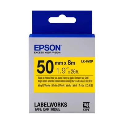 Image de Epson LK 9YBP ruban 50 mm (d&#039;origine) noir sur jaune pastel