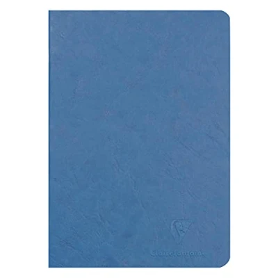 Afbeelding van Clairefontaine Age Bag 733104C Notitieboek, A5, 14,8 x 21 cm, wit, ideaal voor notities en tekeningen, 48 vellen, blauw, 1 stuk